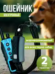 Голубой электронный ошейник для дрессировки собак / Электроошейник