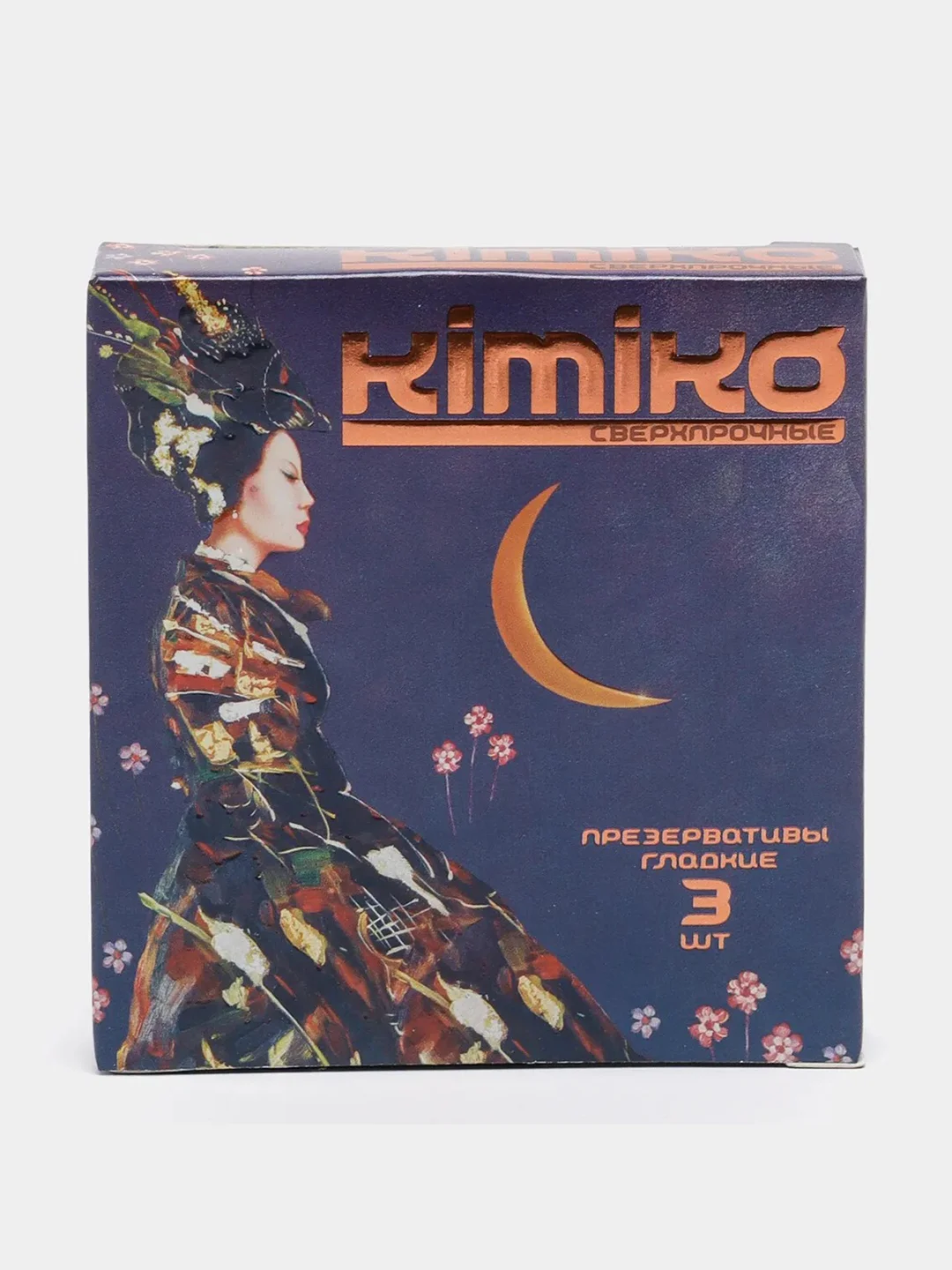 Фиолетовый презервативы "Kimiko" 3 штуки, 6 видов