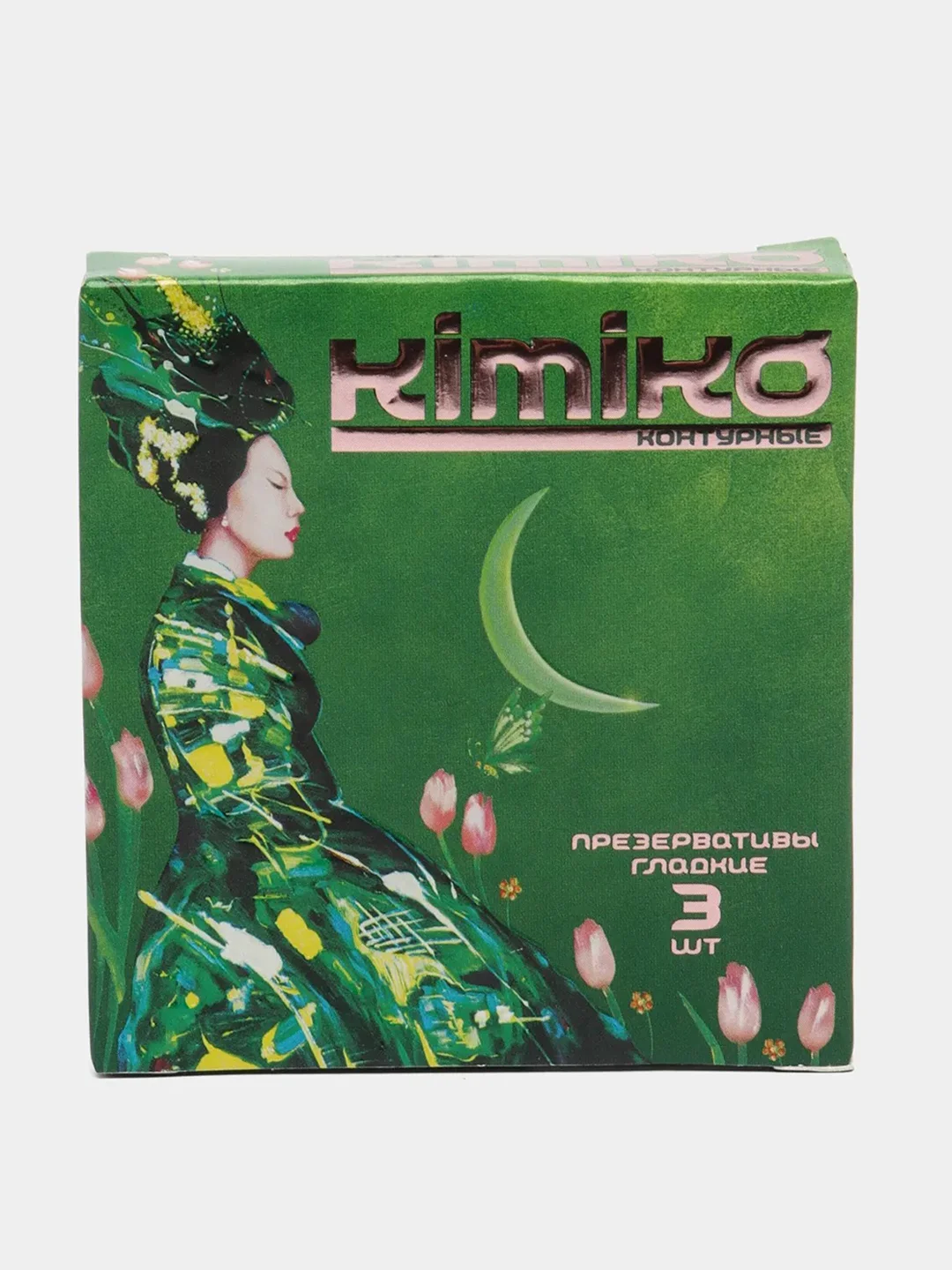 Тёмно-зелёный презервативы "Kimiko" 3 штуки, 6 видов