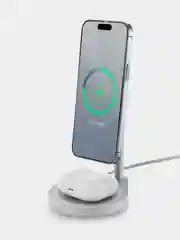 Серебряный беспроводное зарядное устройство uBear Stage, док-станция 2-в-1, MagSafe, 30 Вт