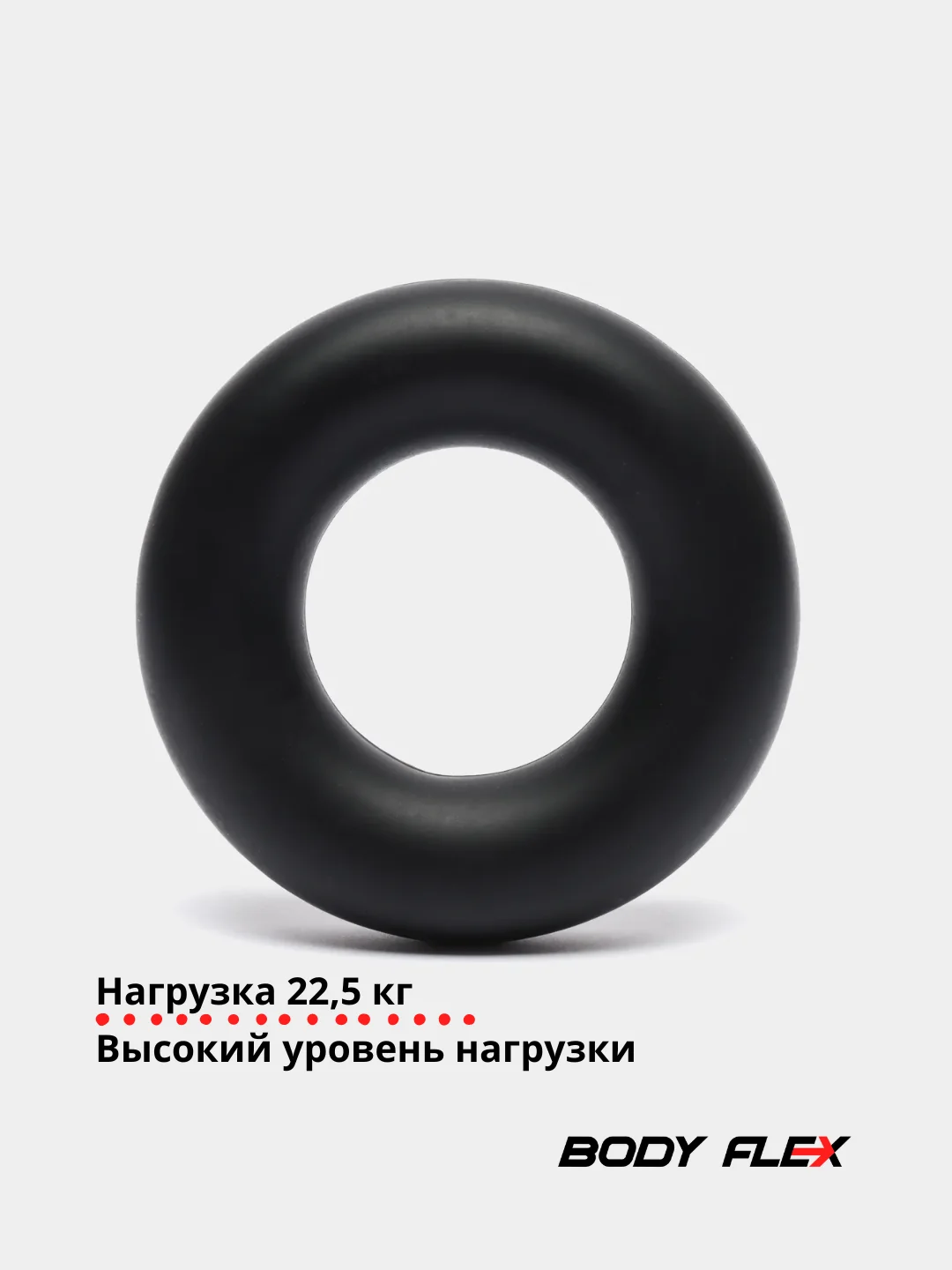Черный эспандер силиконовый кистевой для рук круглый 3 уровня нагрузки