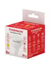 Лампочка светодиодная THOMSON TH-B2045 6 Вт, GU5.3, MR16, полусфера, 3000K теплый свет