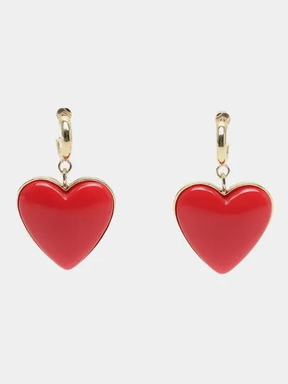 Серьги женские, серьги сердечки
