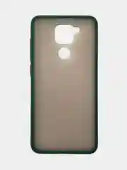 Зеленый чехол для Xiaomi Redmi Note 9, Редми Нот 9, матовый, силиконовый, с цветными кнопками