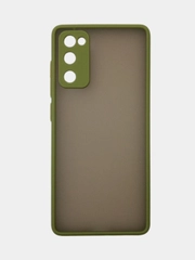 Чехол Samsung Galaxy S20 FE / Галакси С20 ФЕ пластиковый, матовый, с цветными кнопками
