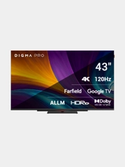 Телевизор DIGMA PRO UHD 43C, 4K Ultra HD, черный, СМАРТ ТВ, Google TV 43"