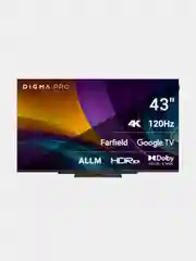 Телевизор DIGMA PRO UHD 43C, 4K Ultra HD, черный, СМАРТ ТВ, Google TV 43"