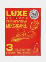 Красный презервативы "Luxe" с разными ароматами на выбор, 3 шт