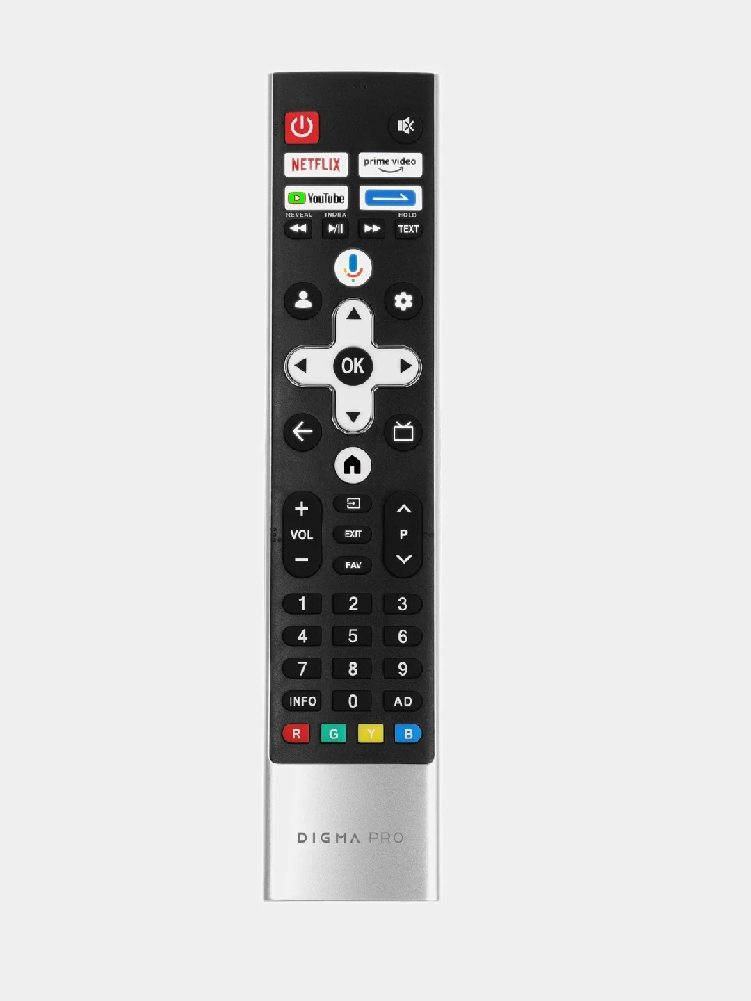 Телевизор DIGMA PRO QLED 43L, QLED, 4K Ultra HD, черный, СМАРТ ТВ, Google TV 43"