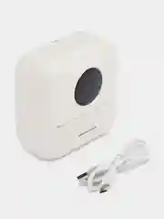 Бирюзовый мини принтер детский, портативный термопринтер, термобумага, Bluetooth