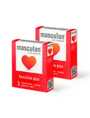 Презервативы Masculan Sensitive Plus №3, 2 уп. (6 презервативов, нежные, классические)