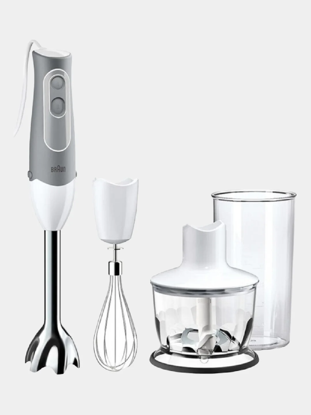 Блендер погружной Braun MQ535 SAUCE, 600 Вт, 3 насадки, 2 скорости