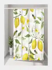 Желтый штора для ванной комнаты тканевая, 180x180 см