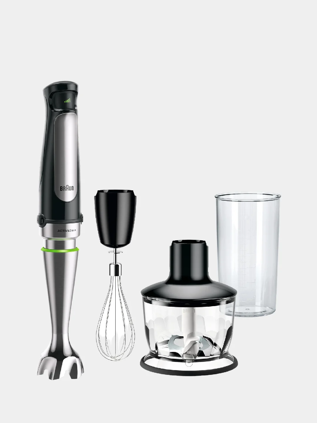 Черный блендер погружной Braun Multiquick 7 MQ7035X, 1000 Вт, технология ACTIVEBlade, турборежим,