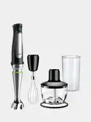 Черный блендер погружной Braun Multiquick 7 MQ7035X, 1000 Вт, технология ACTIVEBlade, турборежим,