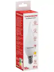 Лампочка светодиодная Thomson TH-B2029 10 Вт, E14, свеча на ветру, 3000K, теплый свет