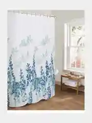 Голубой штора для ванной комнаты тканевая, 180x180 см
