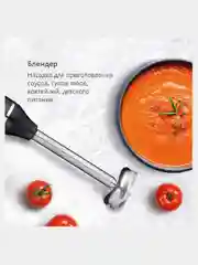 Черный блендер ручной Blackton Bt HB732SS, 3в1 миксер, блендер, измельчитель, 2 СКОРОСТИ