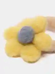 Желтый резинка для волос, меховая