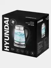 Чайник электрический Hyundai HYK-G3026, 2200Вт, серебристый и черный