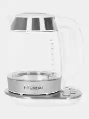 Чайник электрический Hyundai HYK-G4033, 2200Вт, белый и серебристый