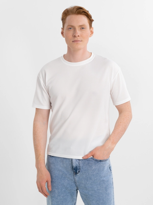 TrendD / Футболка белая Unisex прямая c коротким рукавом