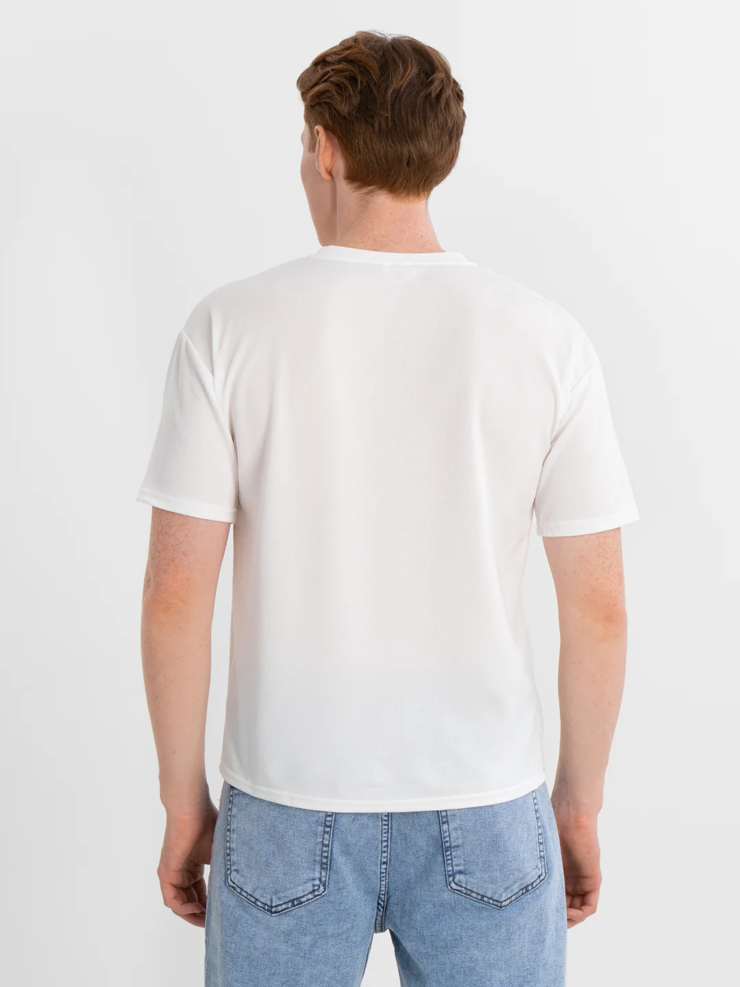 TrendD / Футболка белая Unisex прямая c коротким рукавом