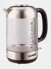 Чайник электрический Hyundai HYK-G4034, 2200Вт, черный и прозрачный