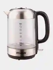 Чайник электрический Hyundai HYK-G4034, 2200Вт, черный и прозрачный