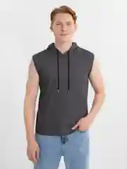 Trend D / Футболка мужская серая с капюшоном Unisex