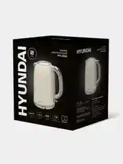 Чайник электрический Hyundai HYK-S9900, 2200Вт, молочный и серебристый