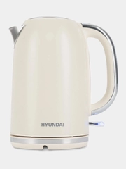 Чайник электрический Hyundai HYK-S9900, 2200Вт, молочный и серебристый