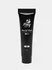 Белый акрил-гель (Acryl gel) полигель FOXY EXPERT, для наращивания ногтей, цветной