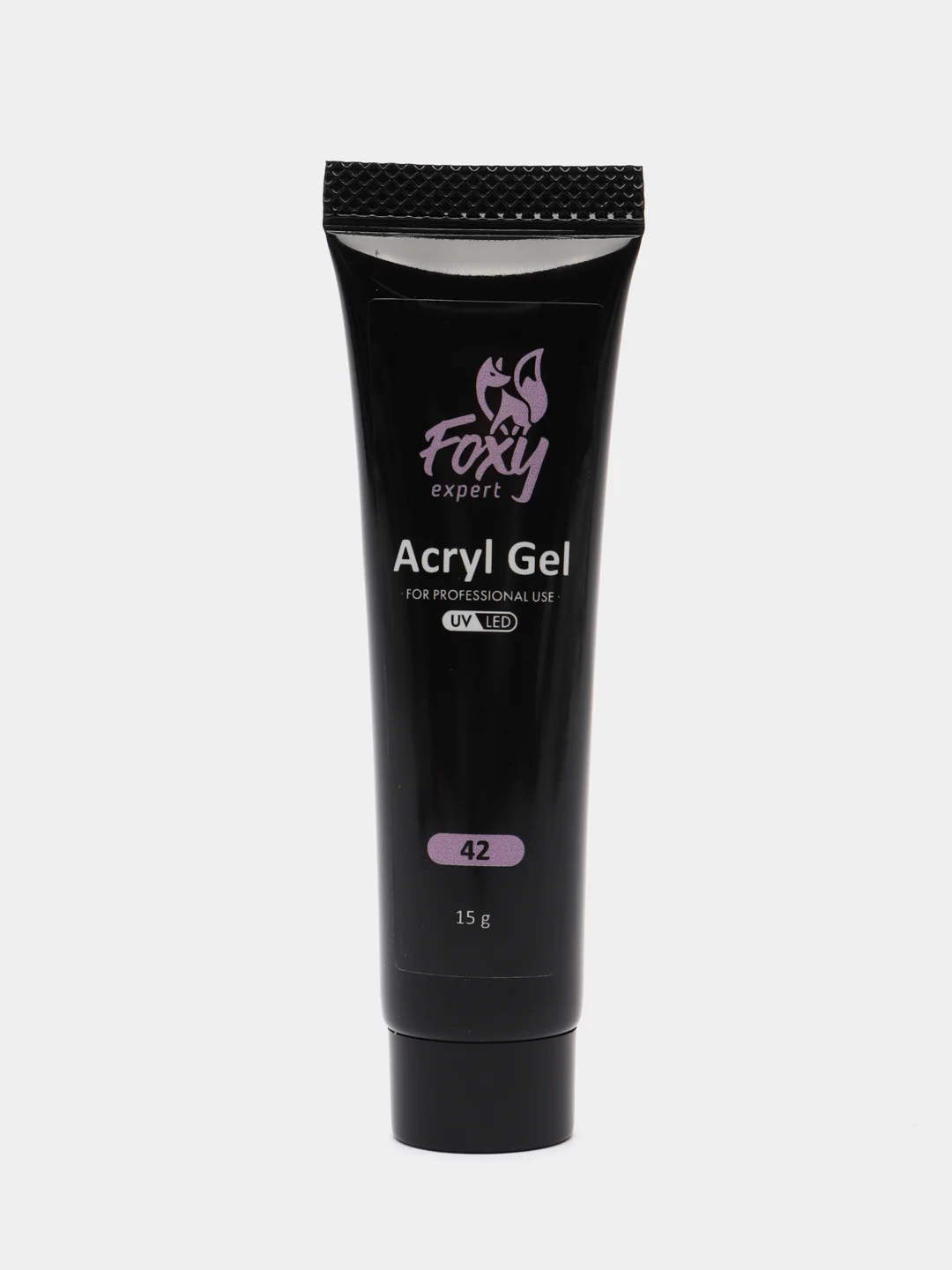 Сиреневый акрил-гель (Acryl gel) полигель FOXY EXPERT, для наращивания ногтей, цветной