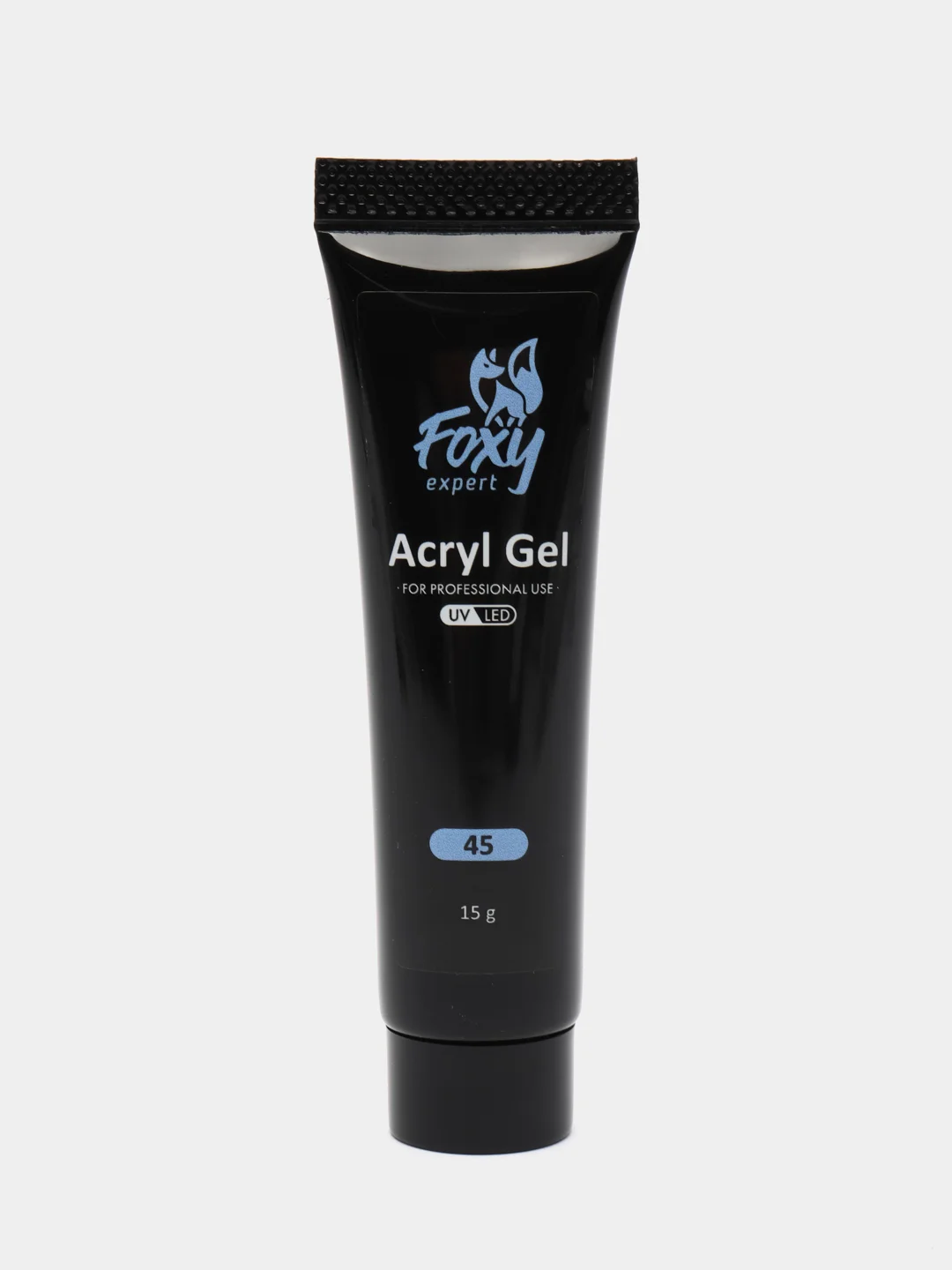 Небесно-голубой акрил-гель (Acryl gel) полигель FOXY EXPERT, для наращивания ногтей, цветной