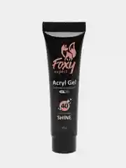 Пудровый акрил-гель (Acryl gel) полигель FOXY EXPERT для наращивания ногтей с шиммером