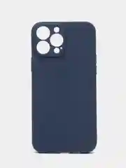 Темно-синий чехол для iPhone 13 Pro Max (Айфон 13 Про Макс), силиконовый, цветной, матовый