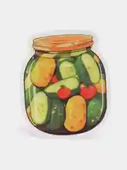 Стикеры наклейки "Веселые огурцы", 50 шт
