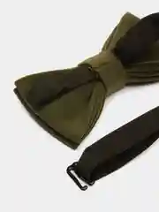 Багровый галстук-бабочка "Бордовый и хаки"