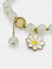 Браслет из камней, с подвеской "Цветок"