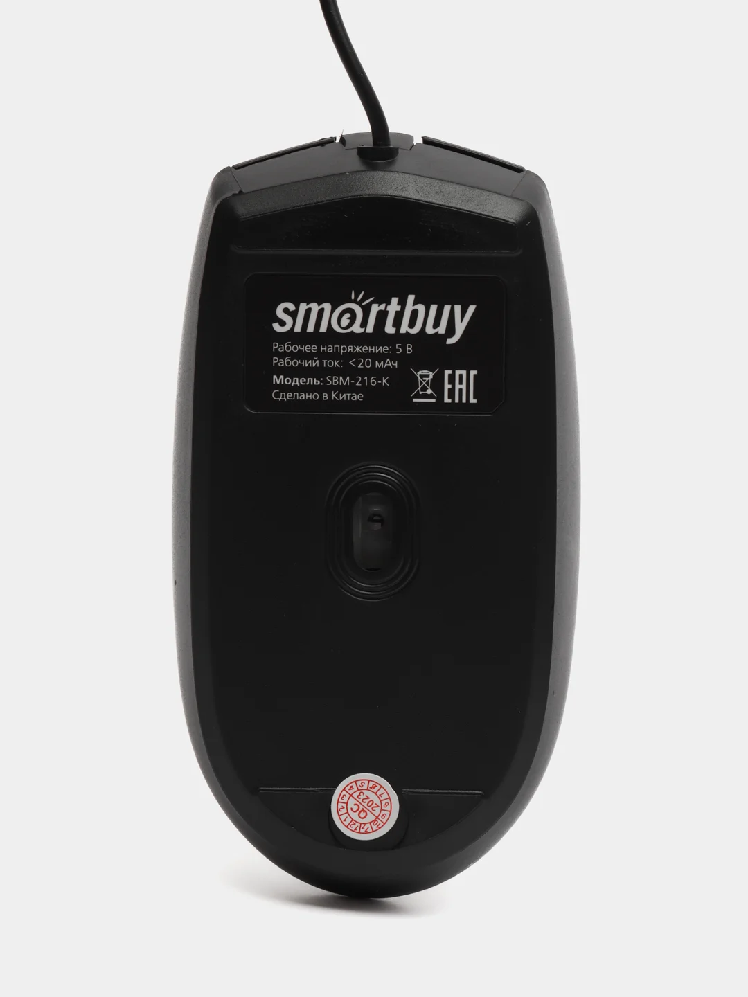 Мышь проводная Smartbuy ONE SBM-216-K, USB, 1000 dpi, чёрная