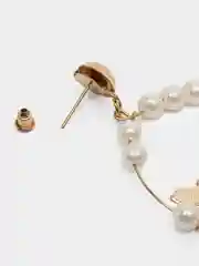 Серьги кольца жемчуг и бабочки