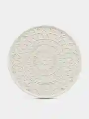 Белый подставка из гипса "Мандала", 2 шт