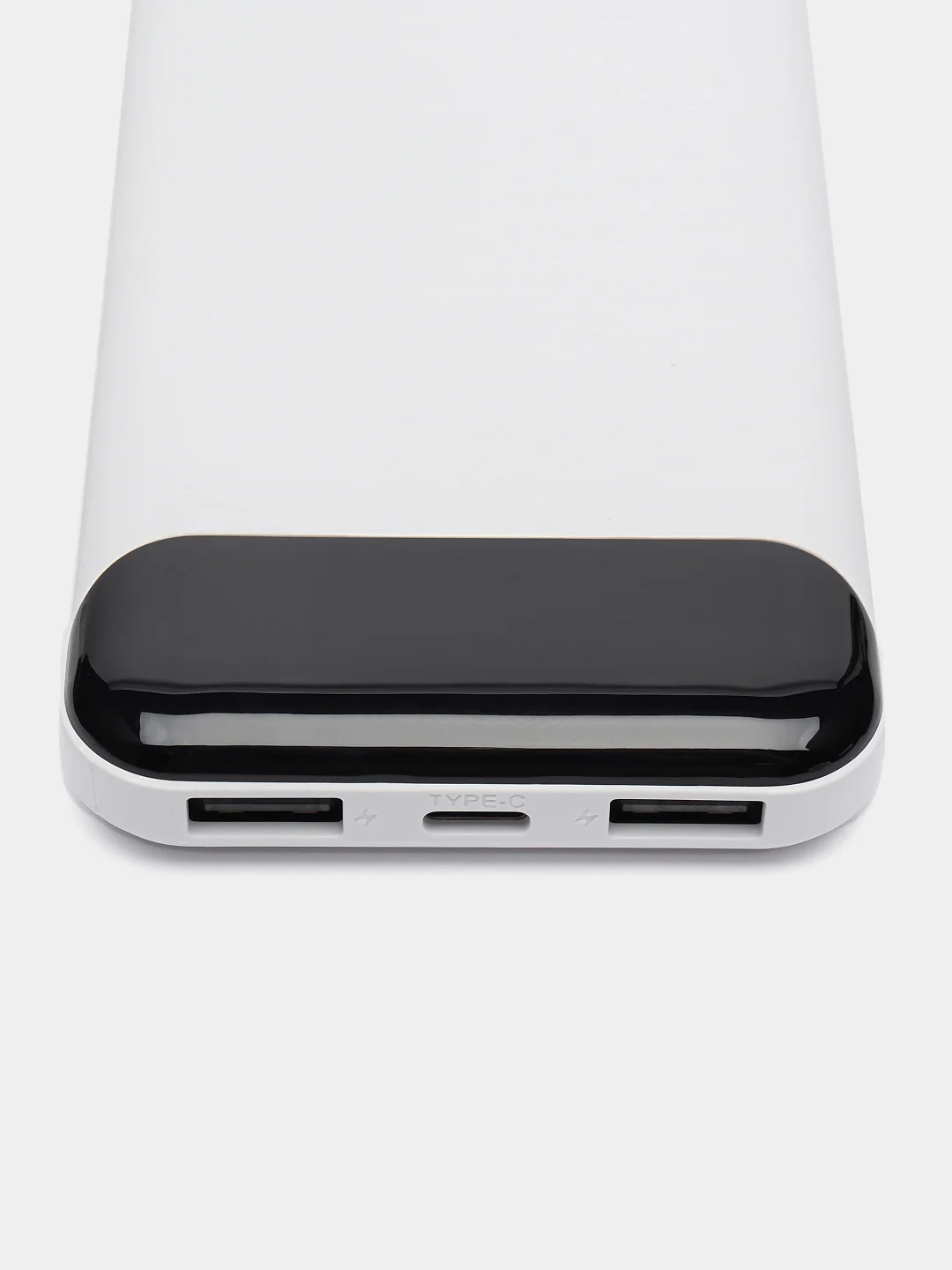 Белый внешний аккумулятор, 10000 мАч, USB Type-A/Type-C, повербанк, Power Bank