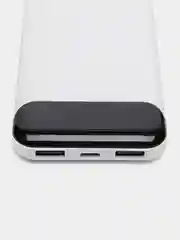 Белый внешний аккумулятор, 10000 мАч, USB Type-A/Type-C, повербанк, Power Bank