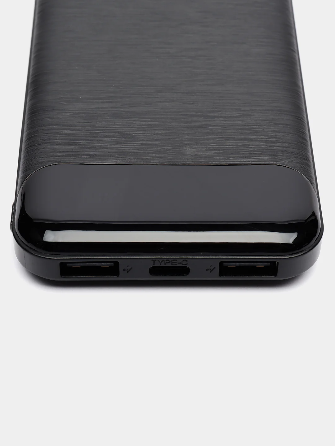 Черный внешний аккумулятор, 10000 мАч, USB Type-A/Type-C, повербанк, Power Bank