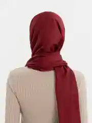Бордовый готовый платок из шелка