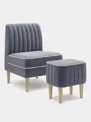 Серый кресло MONOFIX, АММА велюр