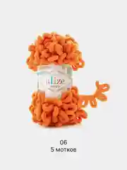Оранжевый пряжа Alize Puffy 5 штук/упаковка 100% Микрополиэстер 100г 9м (Часть2)