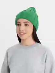 Зеленый шапка вязаная, женская, зимняя